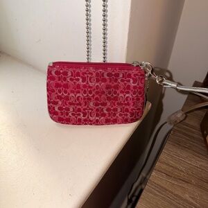 Coach Red Signature Wristlet
